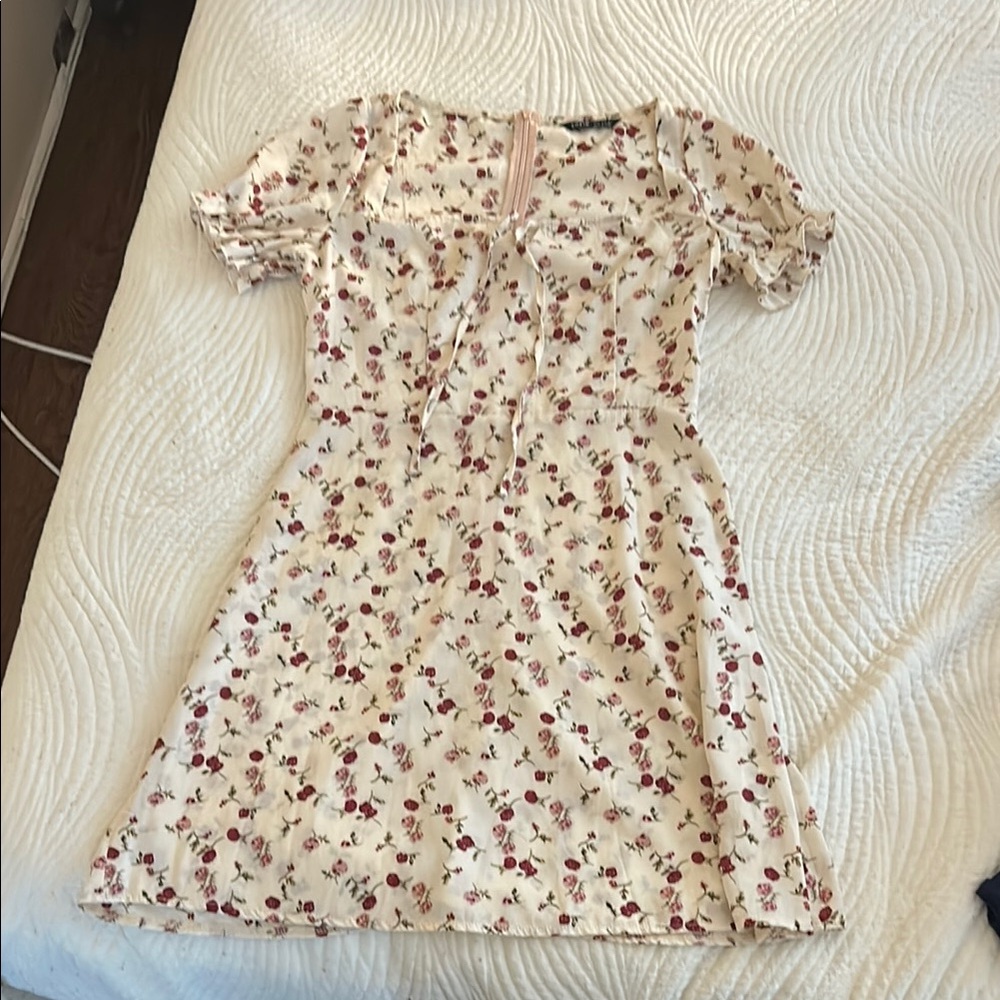 SHEIN Floral Cream Dress